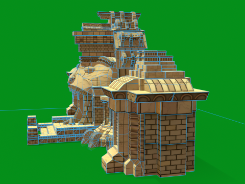 Stylized Monkey Temple 3D 模型