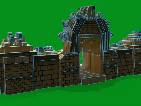 Stylized Monkey Temple 3D Model