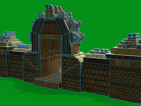 Stylized Monkey Temple 3D 模型