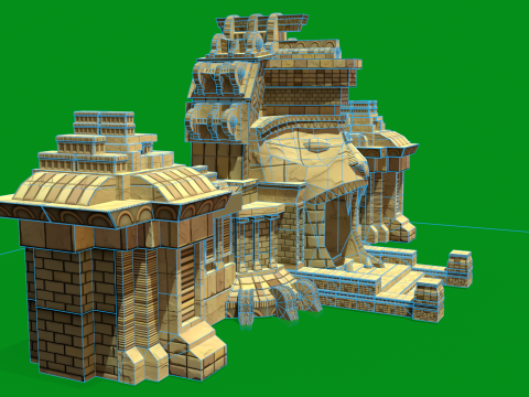 Stylized Monkey Temple 3D 模型