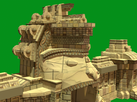 Stylized Monkey Temple 3D 模型