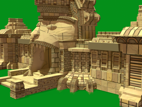 Stylized Monkey Temple 3D 模型