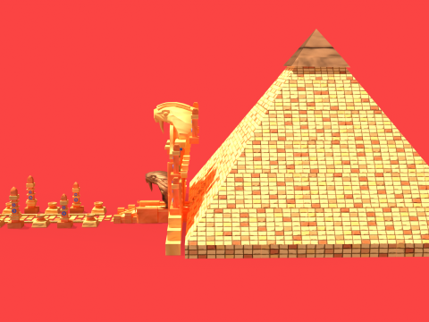Stylized Serpent Temple 3D Model