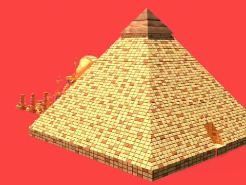 Stylized Serpent Temple 3D Model
