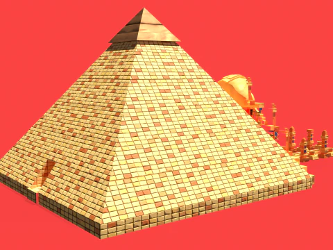Templo de la serpiente estilizada Modelo 3D