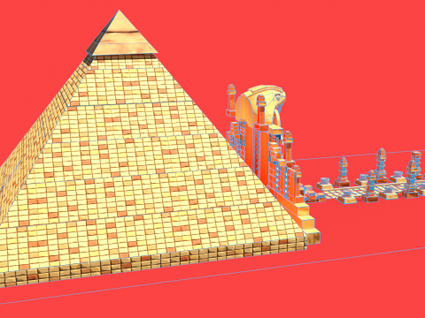 Stylized Serpent Temple 3D Model