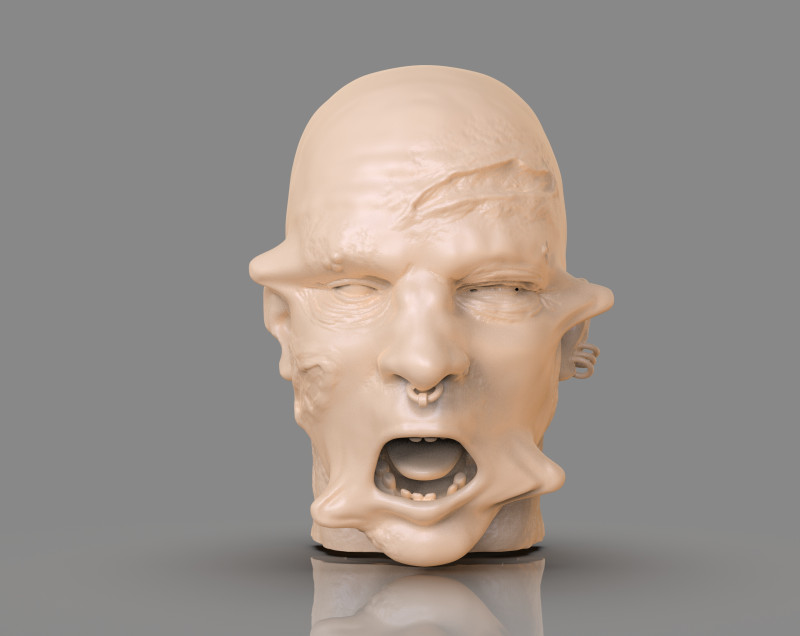 Prisoner Tortured Head 3D-printmodel .c4d .max .obj .3ds .fbx .stl .blend