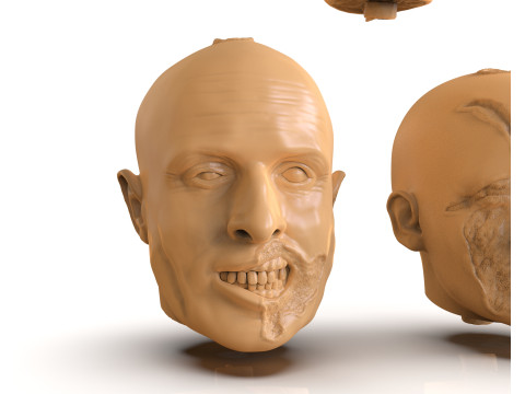 Family Zombie Heads 3D Print Model