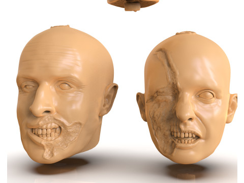 Family Zombie Heads 3D Print Model