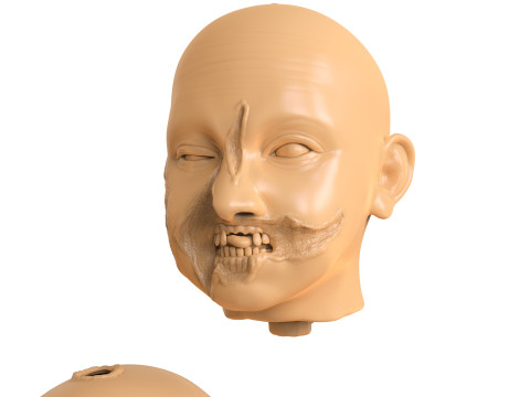 Family Zombie Heads 3D Print Model