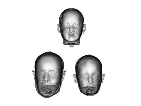 Family Zombie Heads 3D Print Model