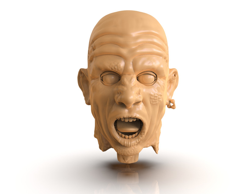 Decapitated Man Head Model do druku 3D .c4d .max .obj .3ds .fbx .stl .blend 