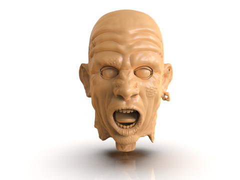 Decapitated Man Head Modèles 3D en vedette