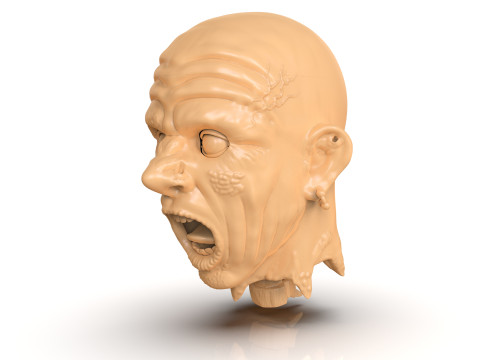 Decapitated Man Head Model do druku 3D