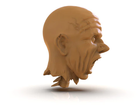 Decapitated Man Head 3D Print Model