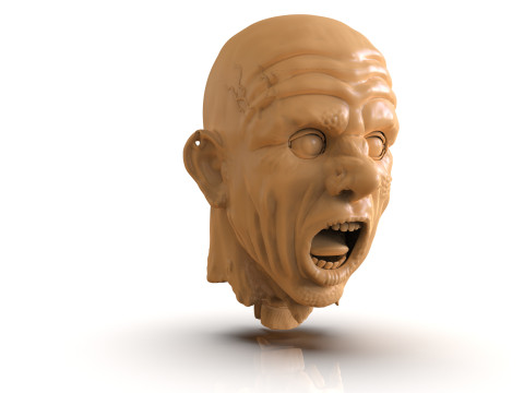 Decapitated Man Head Model do druku 3D