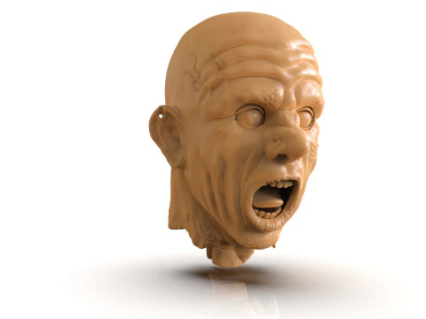 Decapitated Man Head 3D Print Model