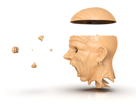 Decapitated Man Head Model do druku 3D