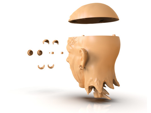 Decapitated Man Head Model do druku 3D