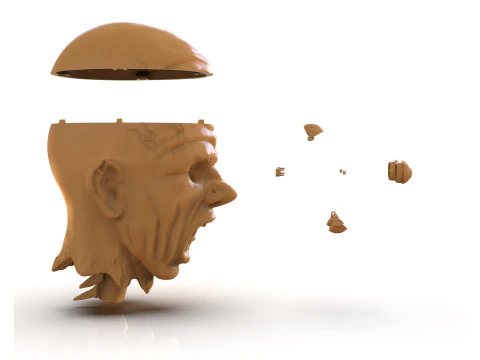 Decapitated Man Head 3D Print Model