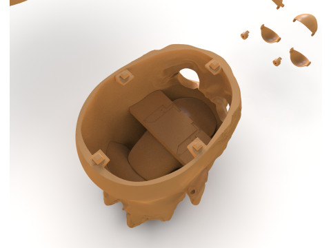 Decapitated Man Head Model do druku 3D