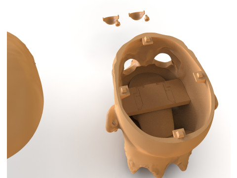 Decapitated Man Head Model do druku 3D