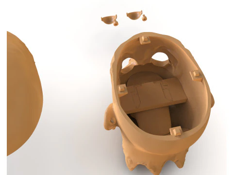 Decapitated Man Head 3D Print Model