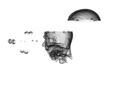Decapitated Man Head Model do druku 3D