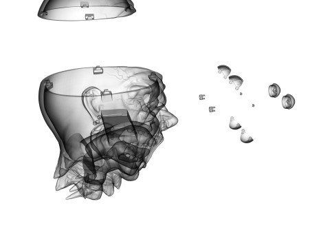 Decapitated Man Head Model do druku 3D