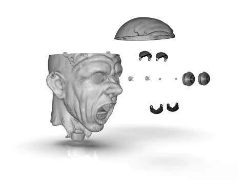 Decapitated Man Head 3D Print Model