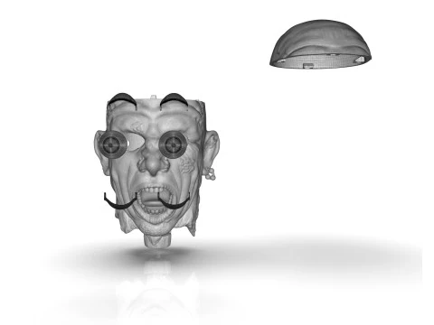 Decapitated Man Head 3D Print Model