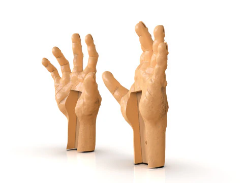 Mani torturate dell'uomo Modello di stampa 3D