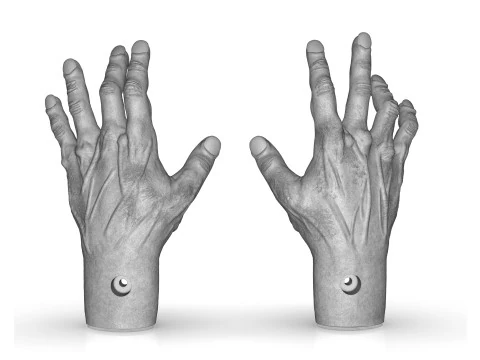 Mani torturate dell'uomo Modello di stampa 3D