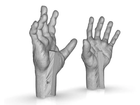 Mani torturate dell'uomo Modello di stampa 3D