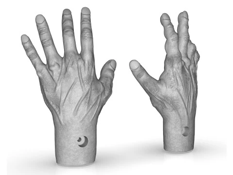 Mani torturate dell'uomo Modello di stampa 3D