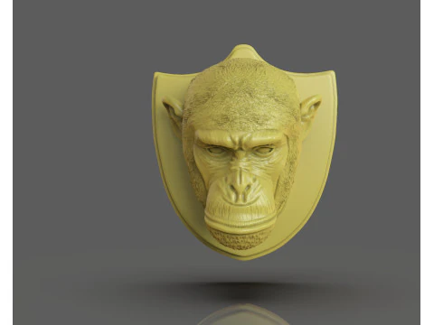 Trofeos de caza de chimpanc&eacute;s Modelo de impresión 3D