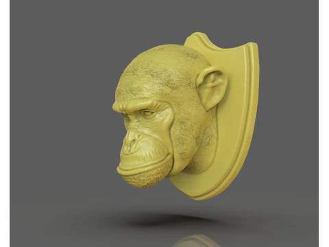 Trofeos de caza de chimpanc&eacute;s Modelo de impresión 3D
