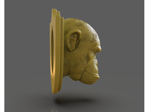 黑猩猩狩猎奖杯 3D 打印模型