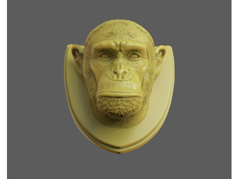 黑猩猩狩猎奖杯 3D 打印模型