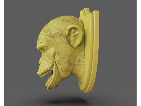 Trofeos de caza de chimpanc&eacute;s Modelo de impresión 3D