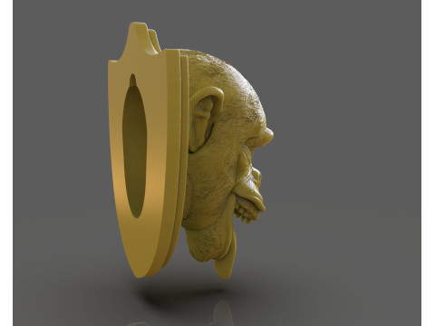 黑猩猩狩猎奖杯 3D 打印模型