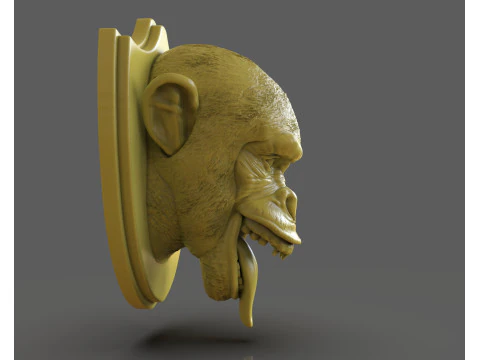 Trofeos de caza de chimpanc&eacute;s Modelo de impresión 3D