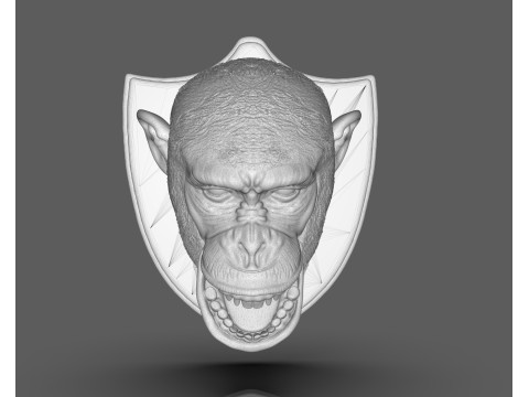 黑猩猩狩猎奖杯 3D 打印模型
