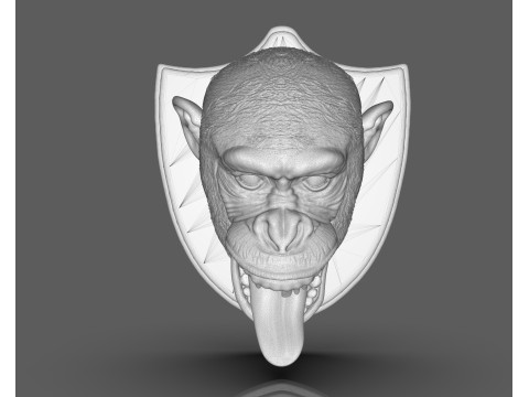 黑猩猩狩猎奖杯 3D 打印模型