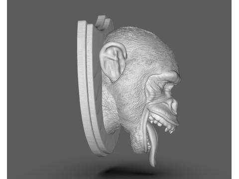 黑猩猩狩猎奖杯 3D 打印模型