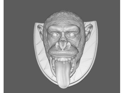 黑猩猩狩猎奖杯 3D 打印模型