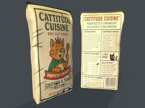 Cat Food Bag 3D Model