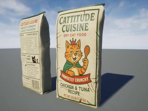 Cat Food Bag 3D Model