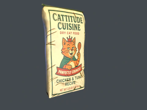 Cat Food Bag 3D Model