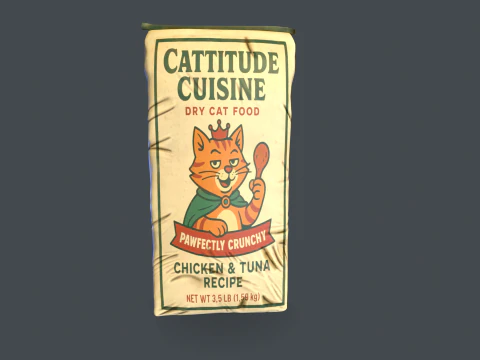 Cat Food Bag 3D Model